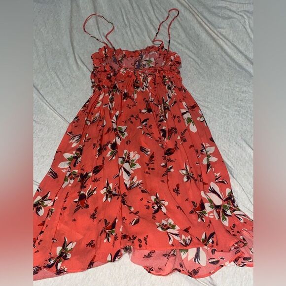 NWOT FREE PEOPLE Intimately Jolene Mini Slip Dress in Red Combo size small - Picture 2 of 4